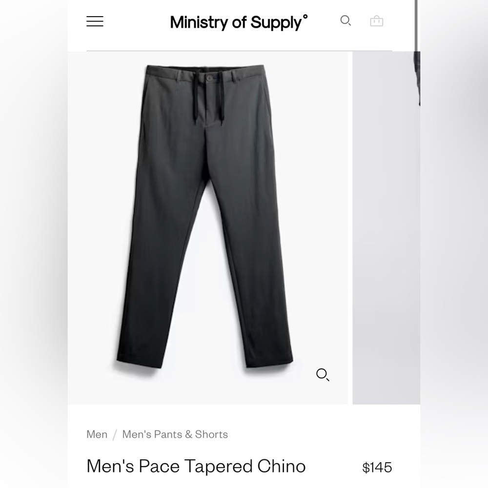 Ministry of Supply Pace Chino - Light Gray